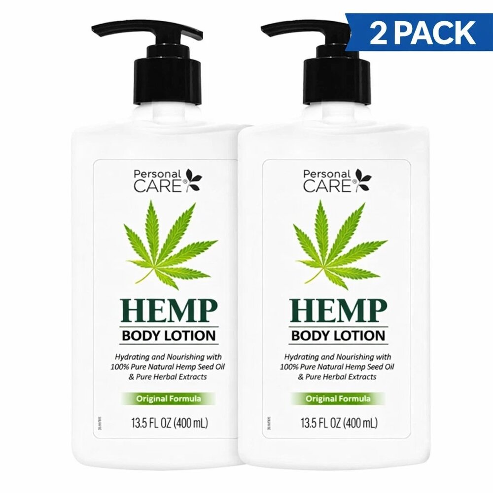 Hempz Original Body Lotion Hemp Seed Oil Shea Butter Ginseng 13.5 oz 2 Pack
